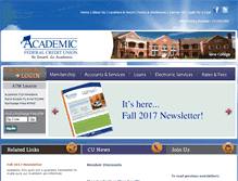 Tablet Screenshot of academicfcu.org